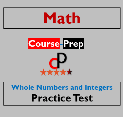 Whole Numbers And Integers Practice Test Min 1 